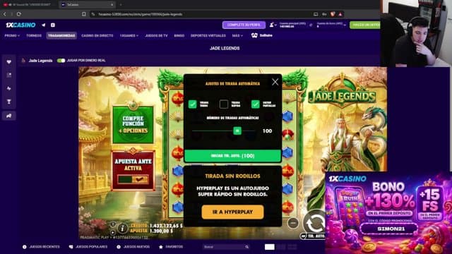simonvlb21 playing Slots - Live Casino Stream