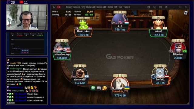 Skazo4nik777 playing Poker - Live Casino Stream