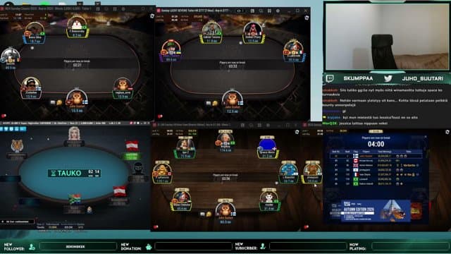 skumppaa playing Poker - Live Casino Stream