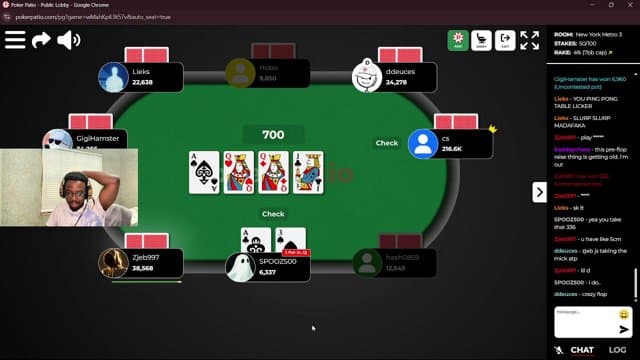 spooz500_twitch playing Poker - Live Casino Stream
