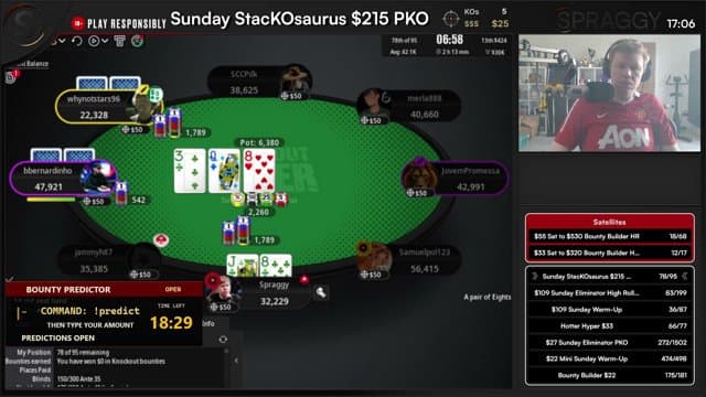 Spraggy playing Poker - Live Casino Stream