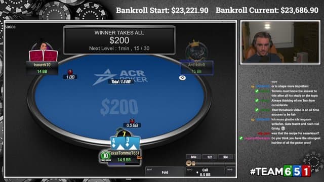 Team651Poker playing Poker - Live Casino Stream