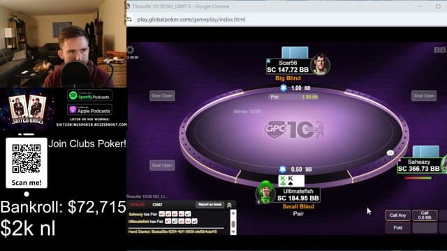 ThePokerCannon playing Poker - Live Casino Stream