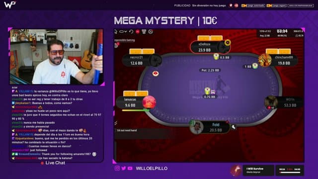 WilloElPillo playing Poker - Live Casino Stream