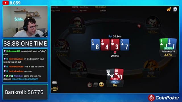 WisternJL playing Poker - Live Casino Stream