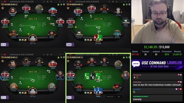 Wolfkind7 playing Poker - Live Casino Stream