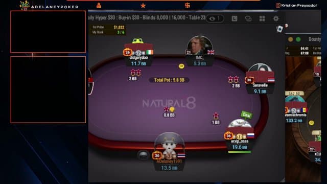 adelaneypoker playing Poker - Live Casino Stream