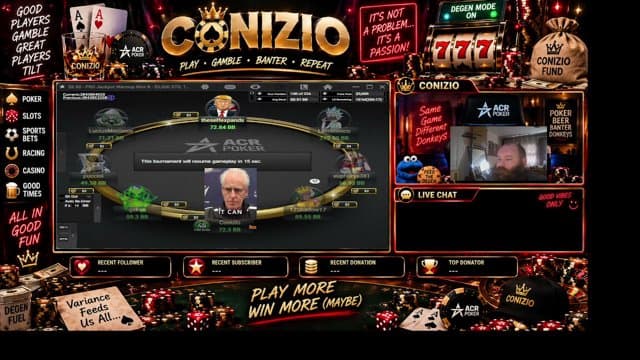 conizio35 playing Poker - Live Casino Stream