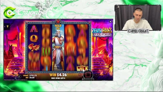 Gamblerhat playing Slots - Live Casino Stream