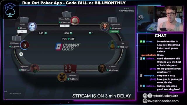 investinheadies playing Poker - Live Casino Stream