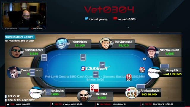iraqvet0304 playing Poker - Live Casino Stream