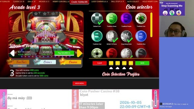 lottery248 playing Coin Pusher Casino - Live Casino Stream