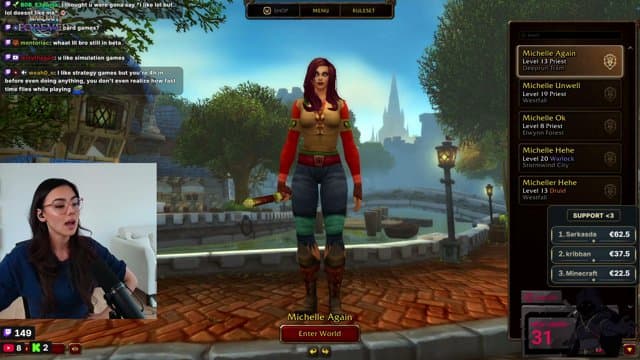 MichelleR playing Just Chatting - Live Casino Stream