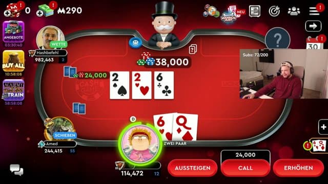 OzanitYReal playing MONOPOLY Poker - Live Casino Stream
