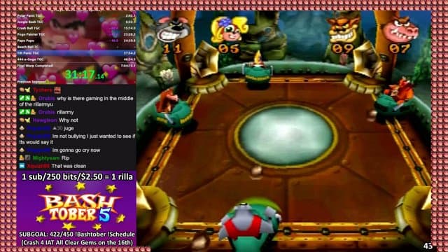Pie playing Crash Bash - Live Casino Stream