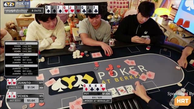 PokerAtBerkeley playing Poker - Live Casino Stream