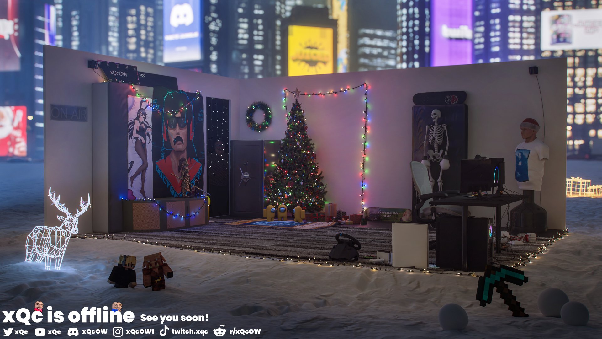 xQc Offline Background