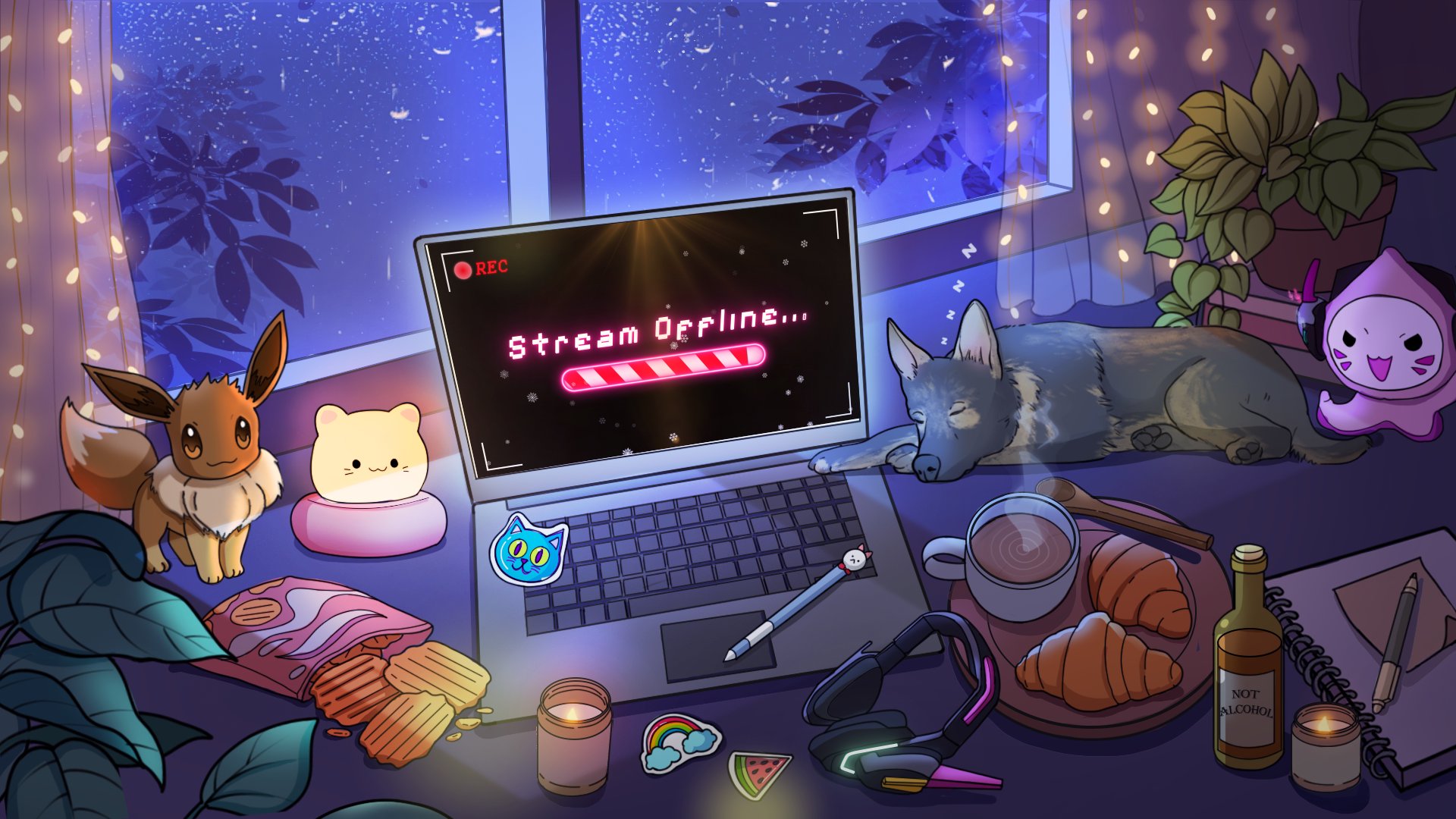 SnazzyNeonKoala Offline Background