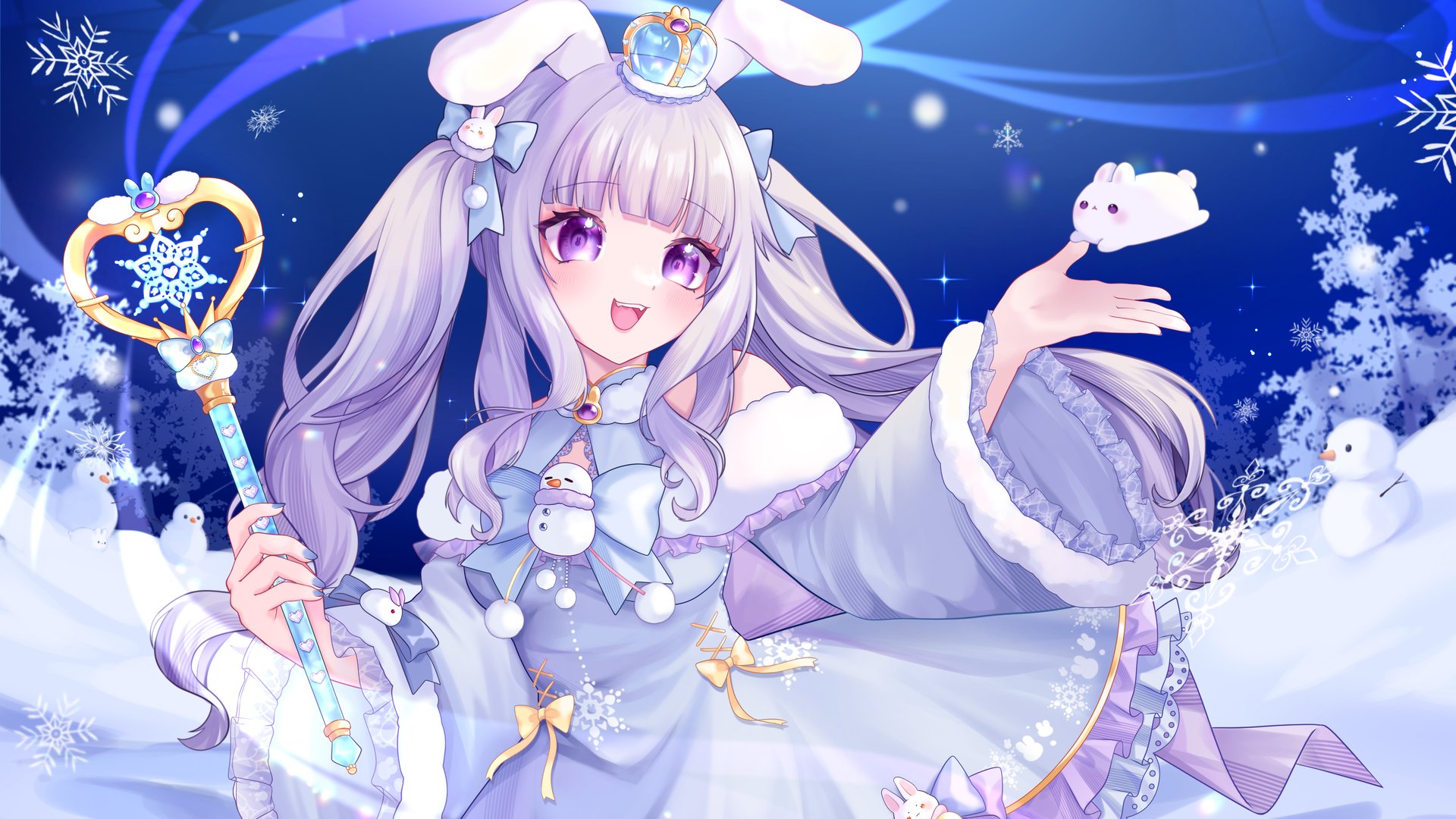 雪寶うさぎ Offline Background