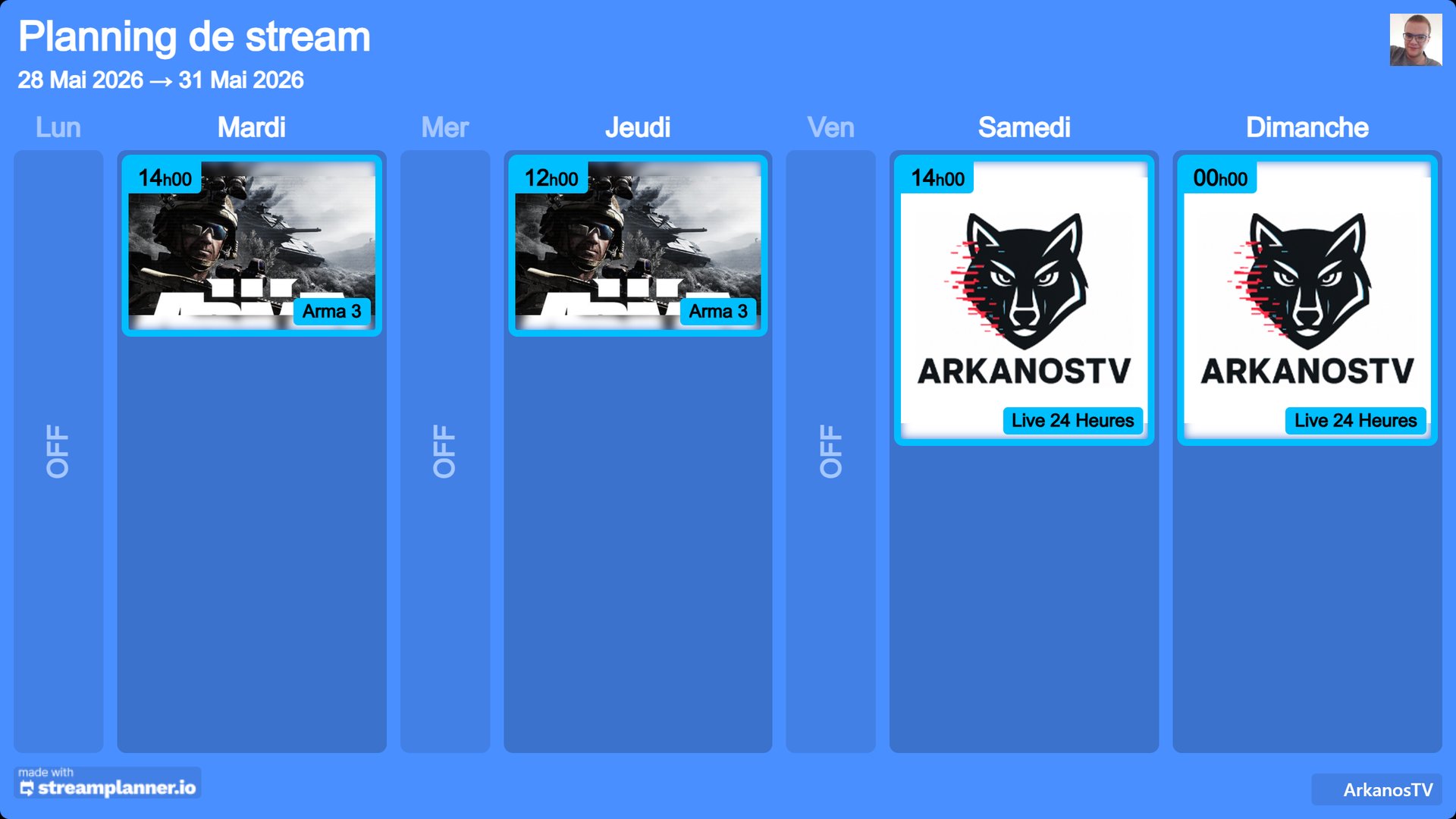 ArkanosTV Offline Background