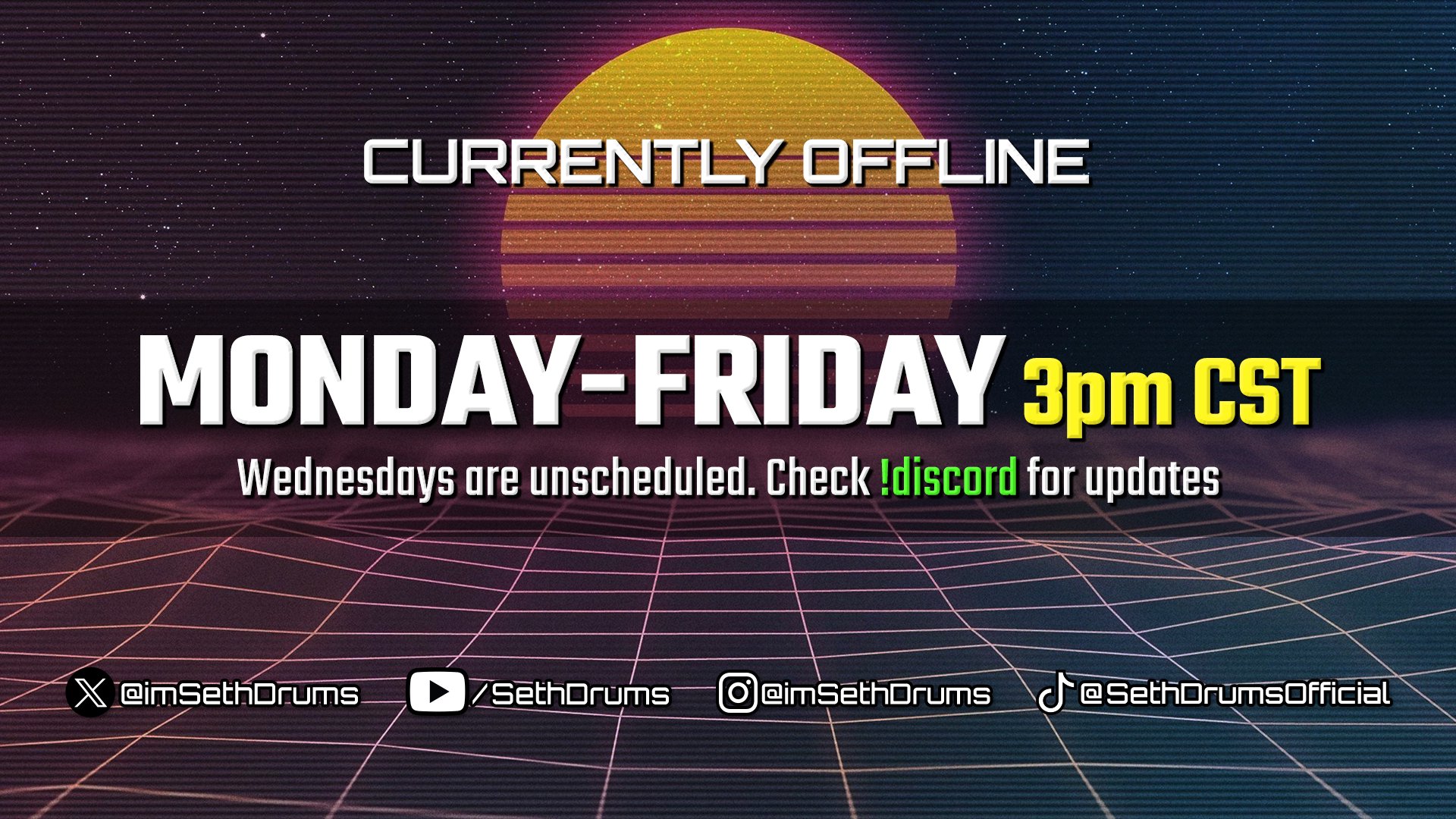 SethDrums Offline Background