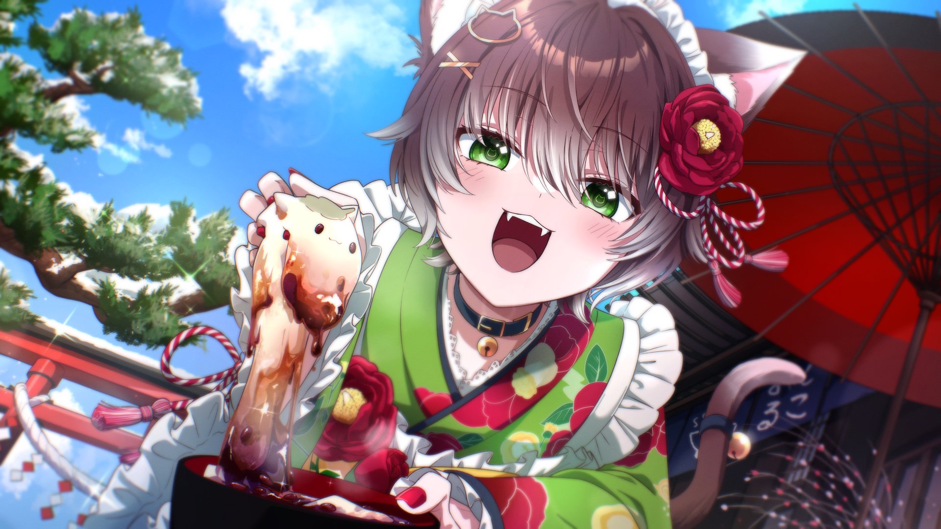 かしわねこ Offline Background