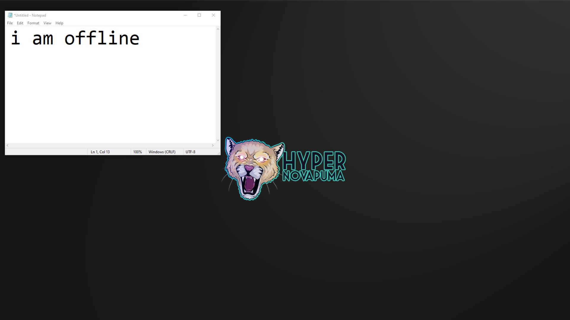 HyperNovaPuma Offline Background