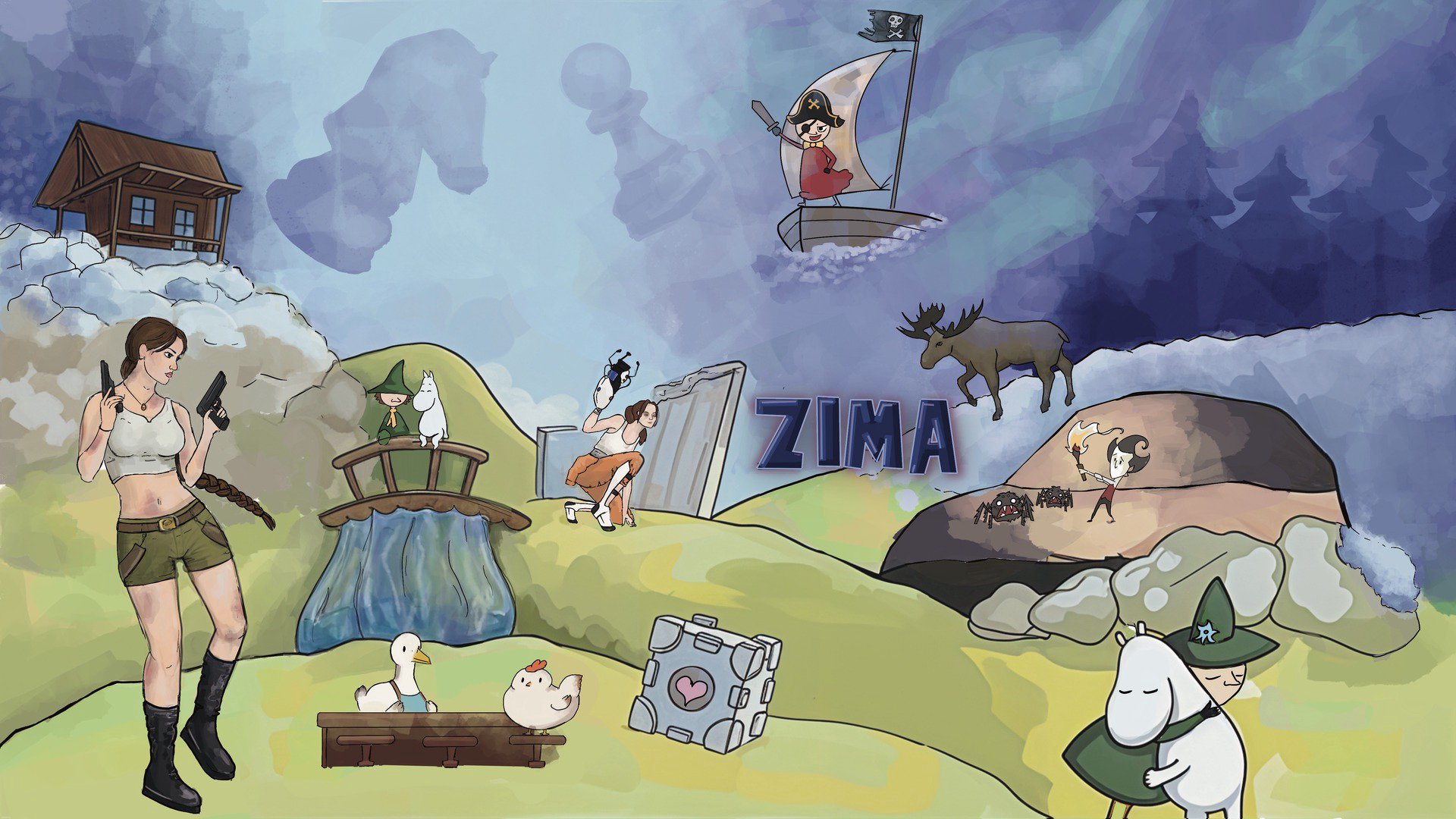 julyzima Offline Background