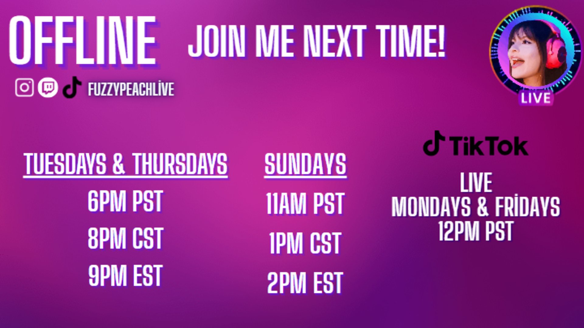 Fuzzypeachlive Offline Background