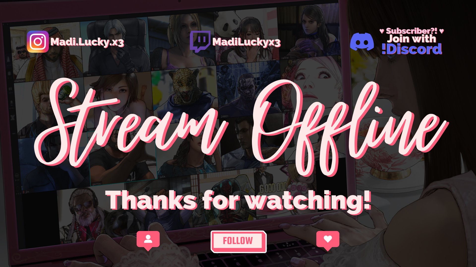 MadiLuckyx3 Offline Background