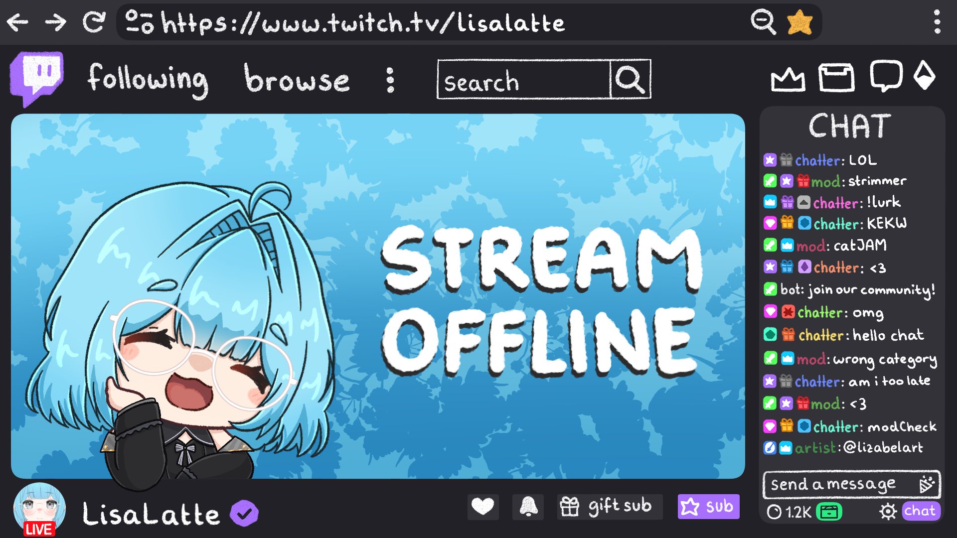 LisaLatte Offline Background
