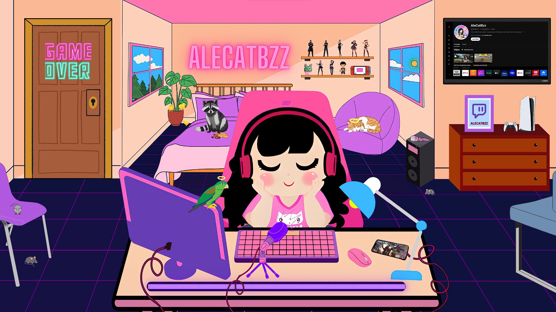 AleCatBZz Offline Background