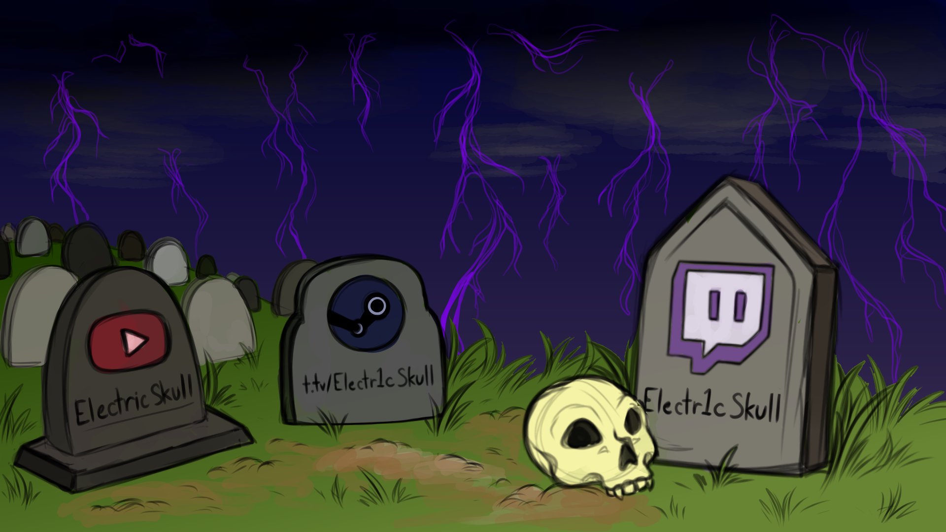 Electr1cSkull Offline Background