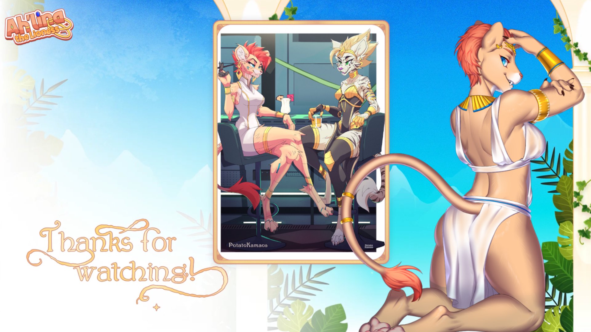AhlinaTheLioness Offline Background