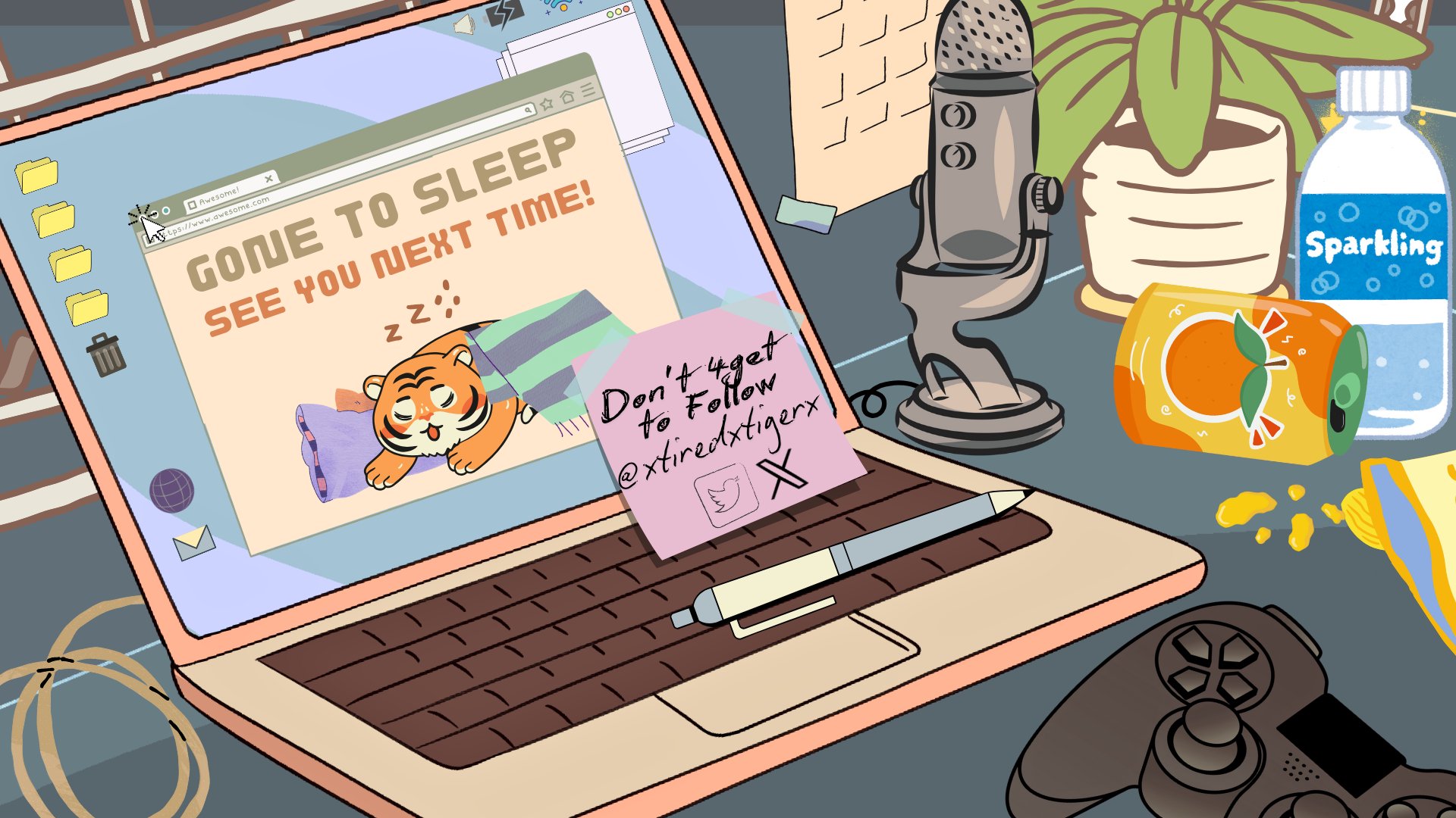 TiredxTiger Offline Background