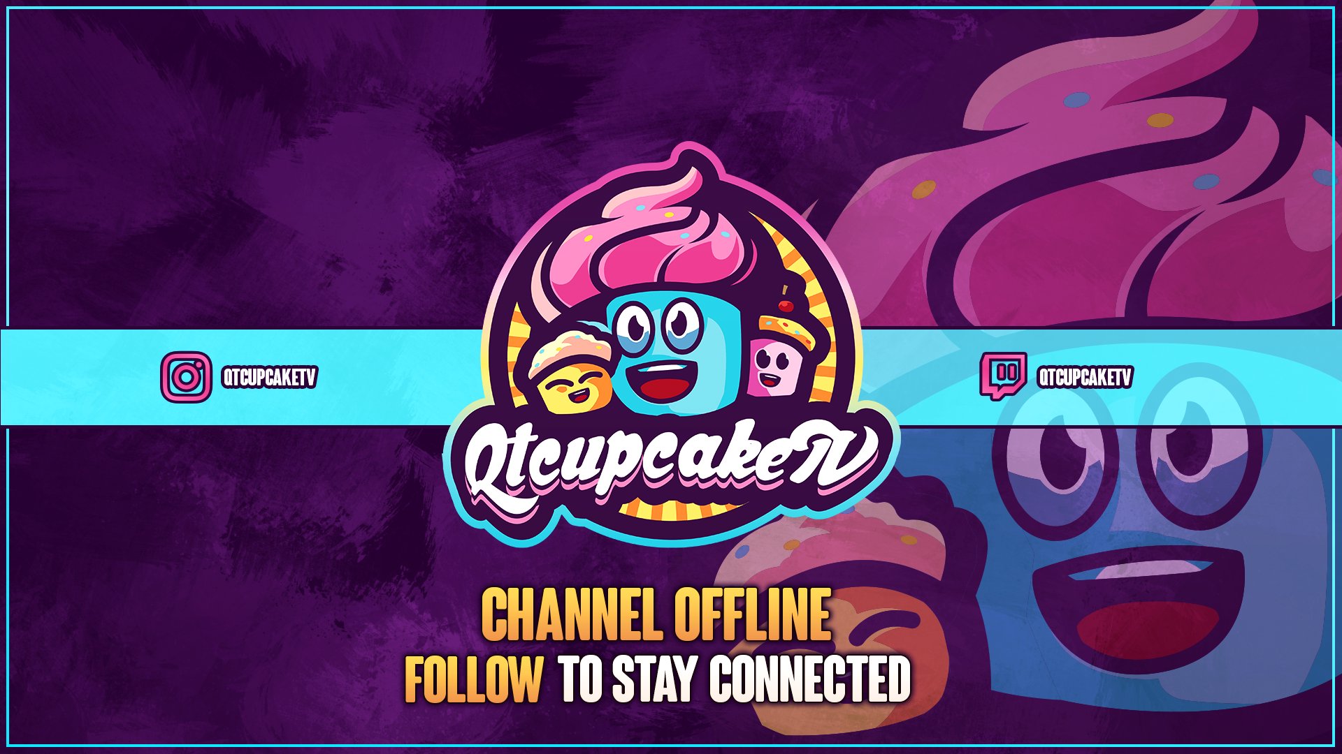 NotQtcupcakeTV Offline Background