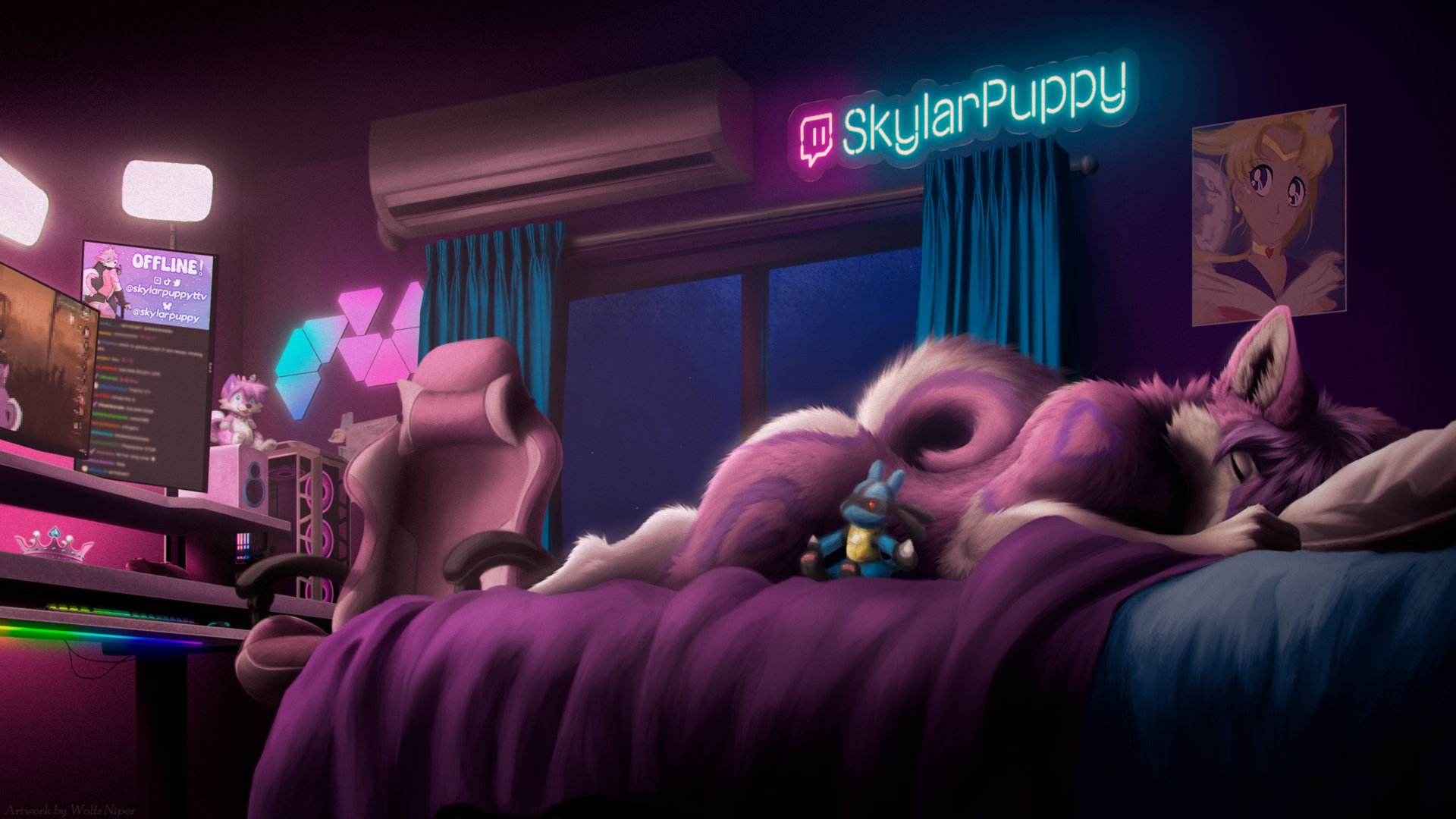 SkylarPuppy Offline Background