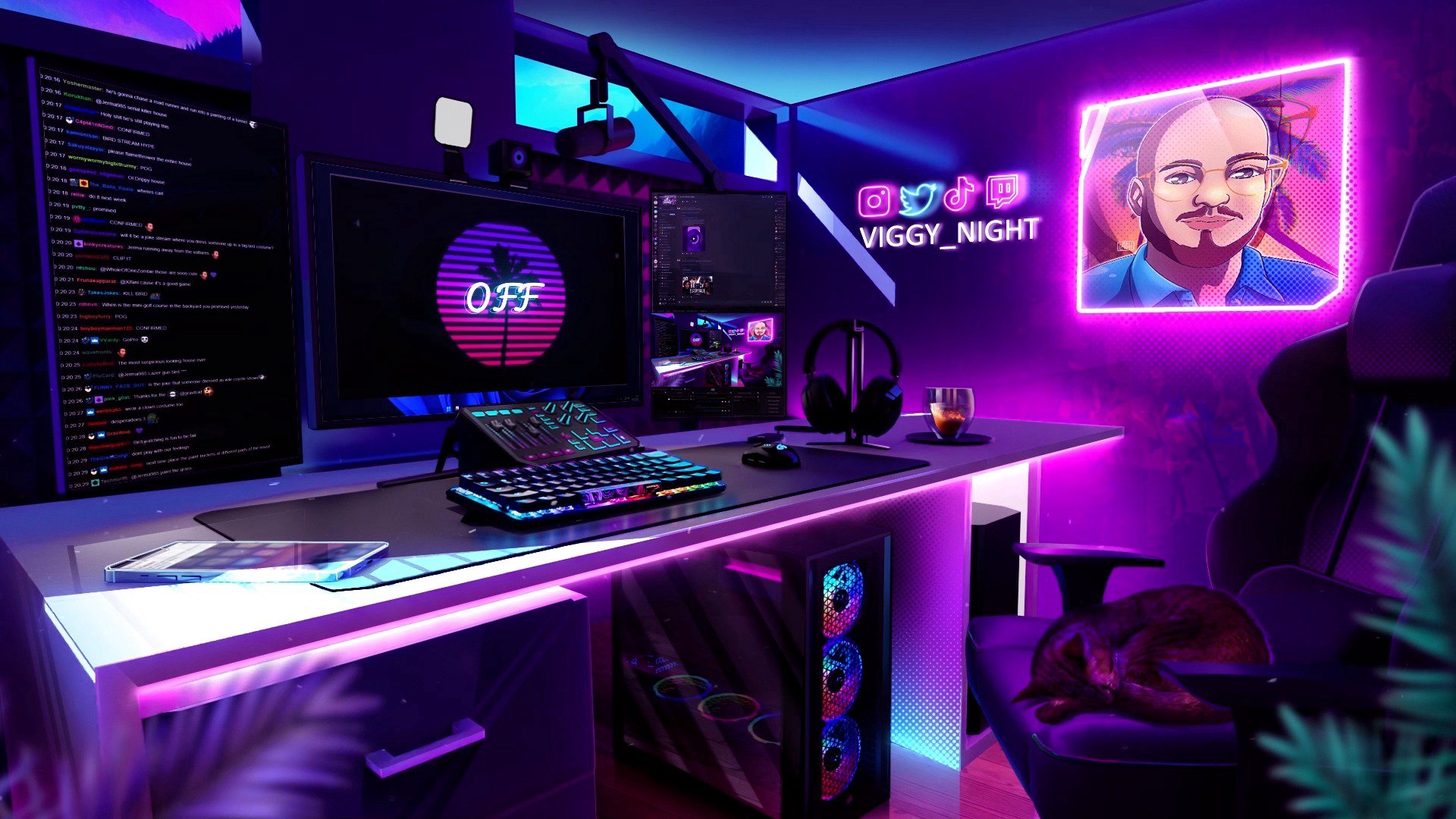 Viggy_Night Offline Background