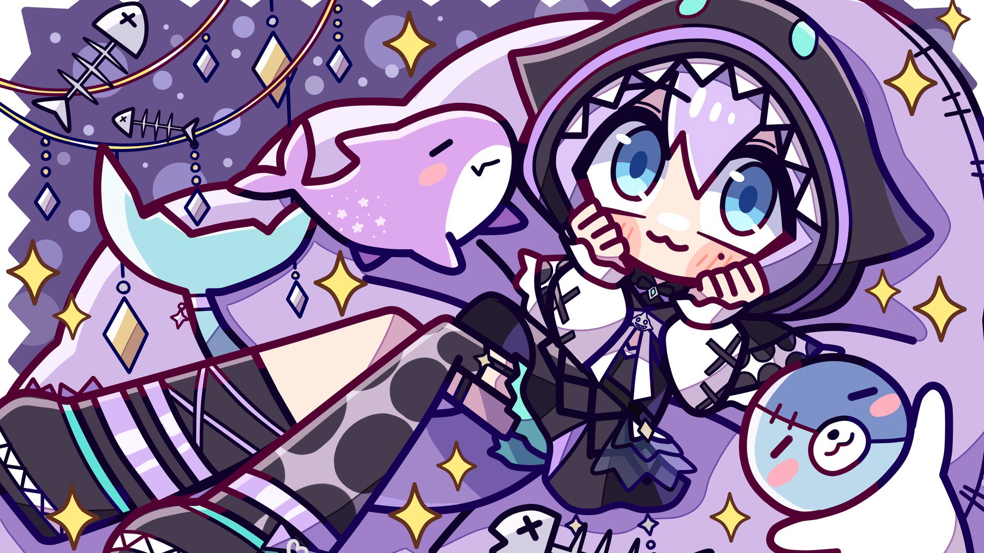 傻鯊奈奈ちゃん Offline Background