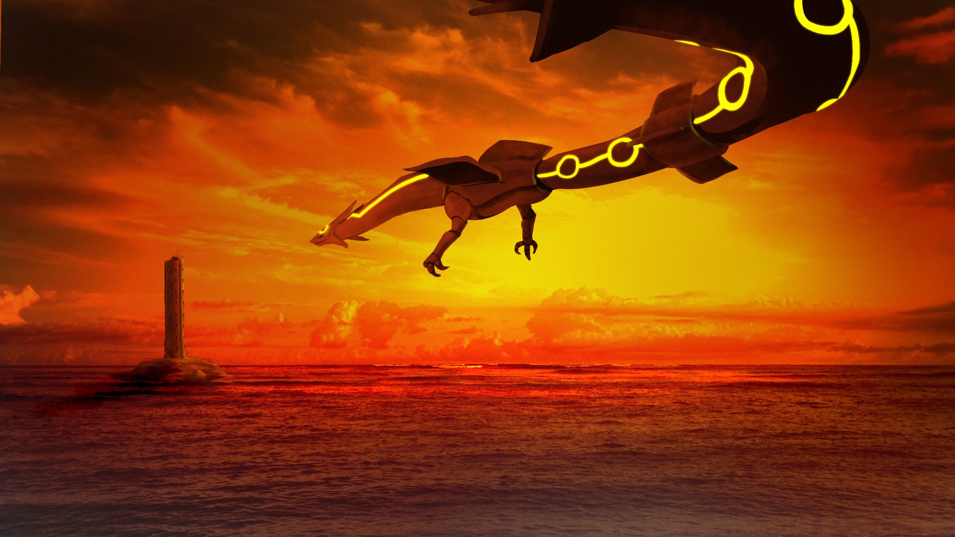 Rawrquaza Offline Background
