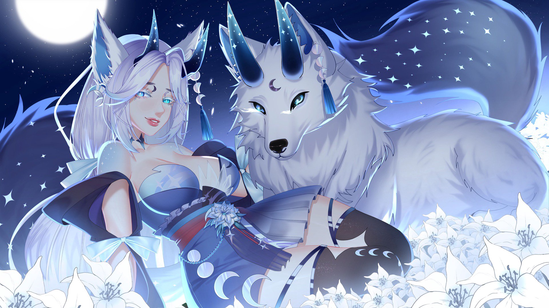 LunariaMoonVT Offline Background