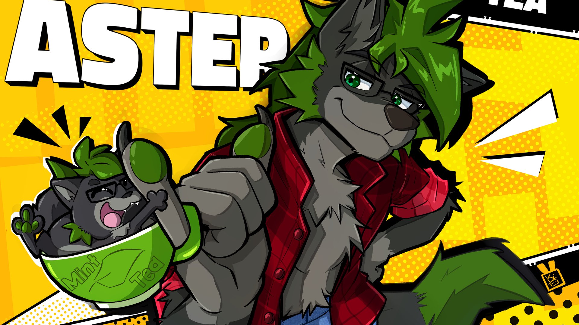 AsterMintGreenTea Offline Background