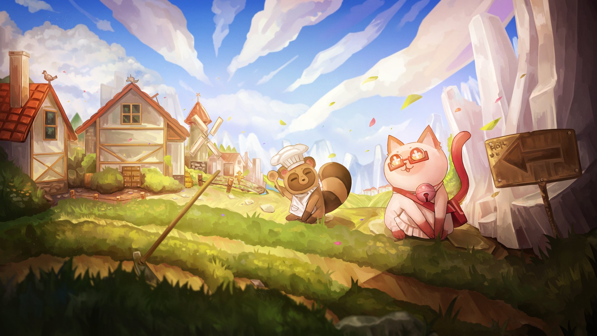 萱萱と冬冬 Offline Background