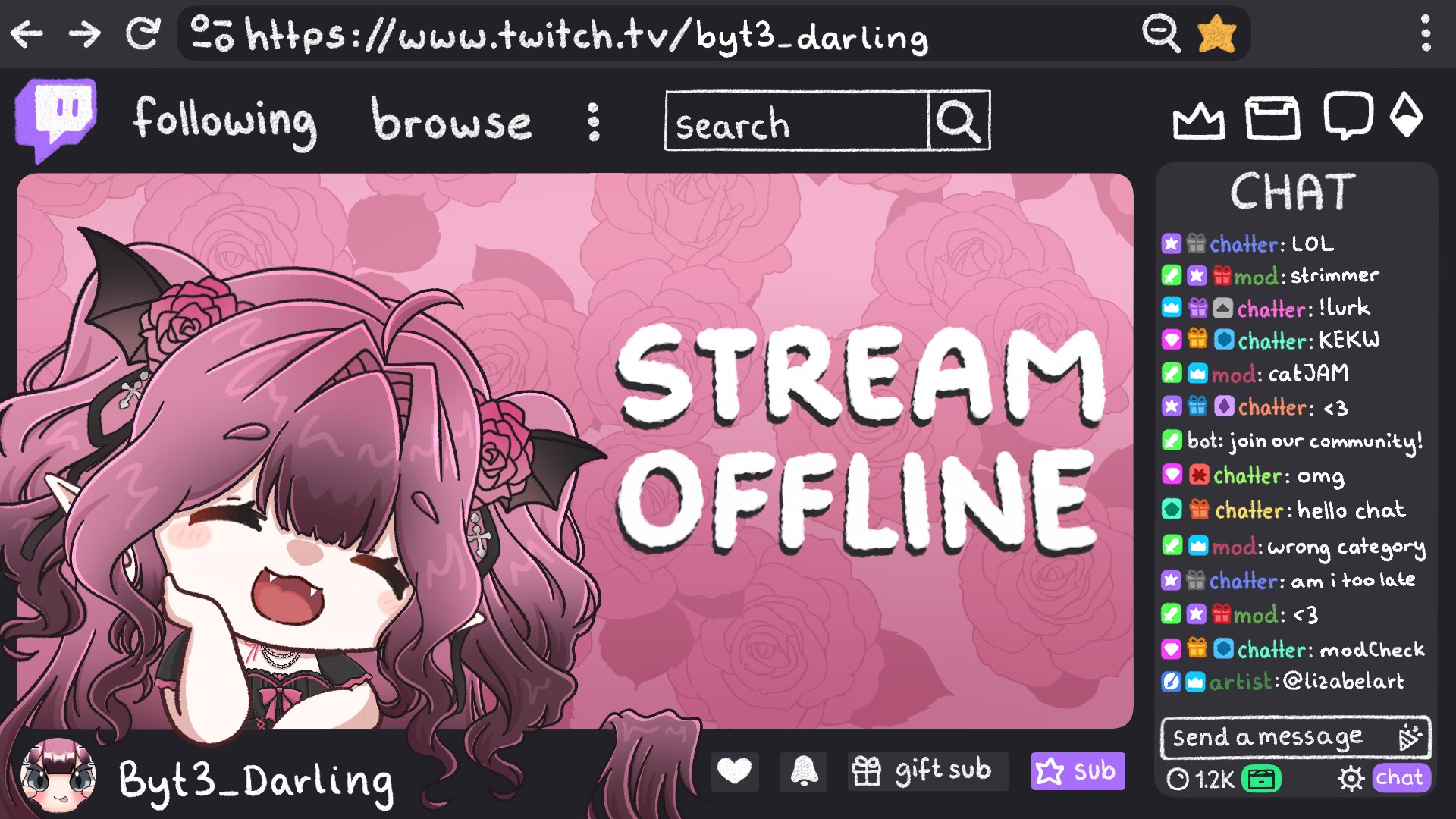 Byt3_Darling Offline Background