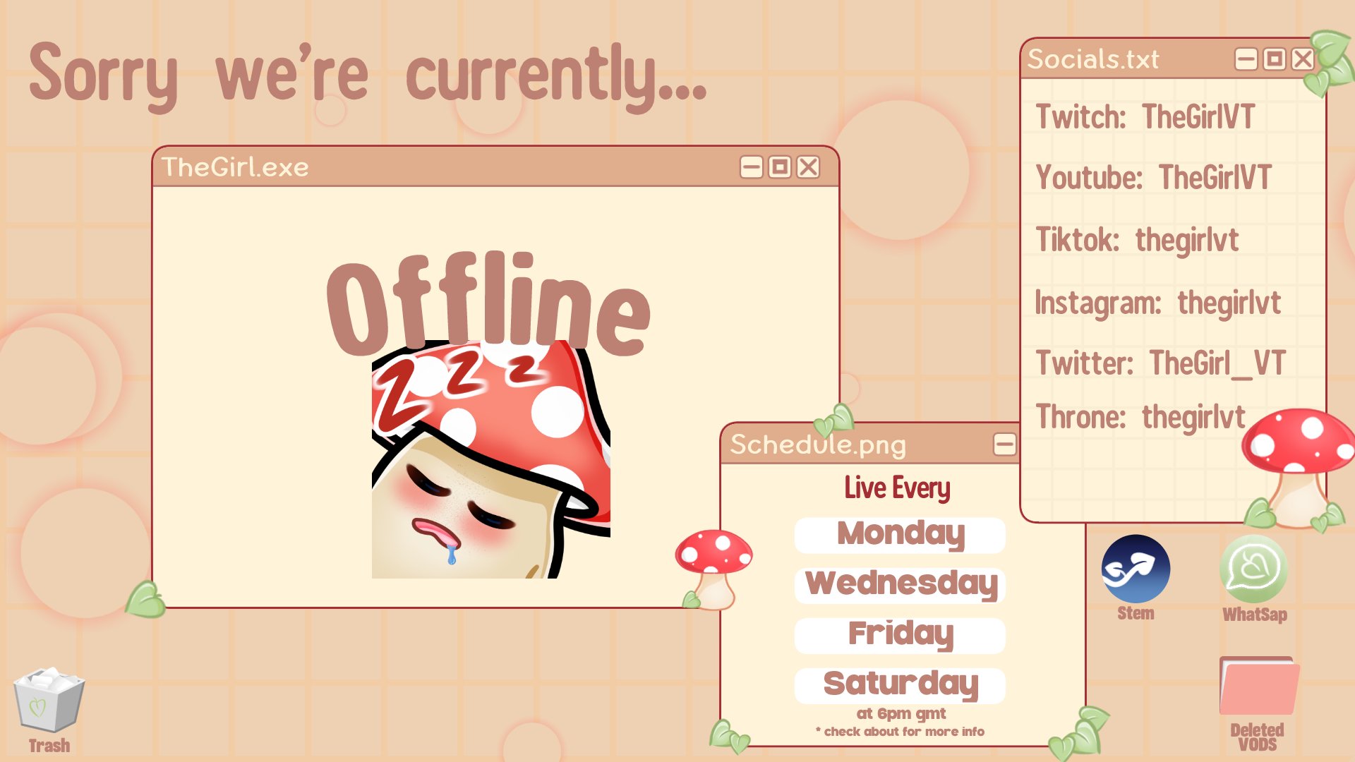 TheGirlVT Offline Background