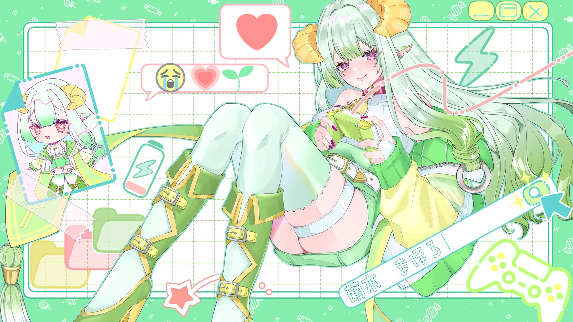 萌木まほろ Offline Background