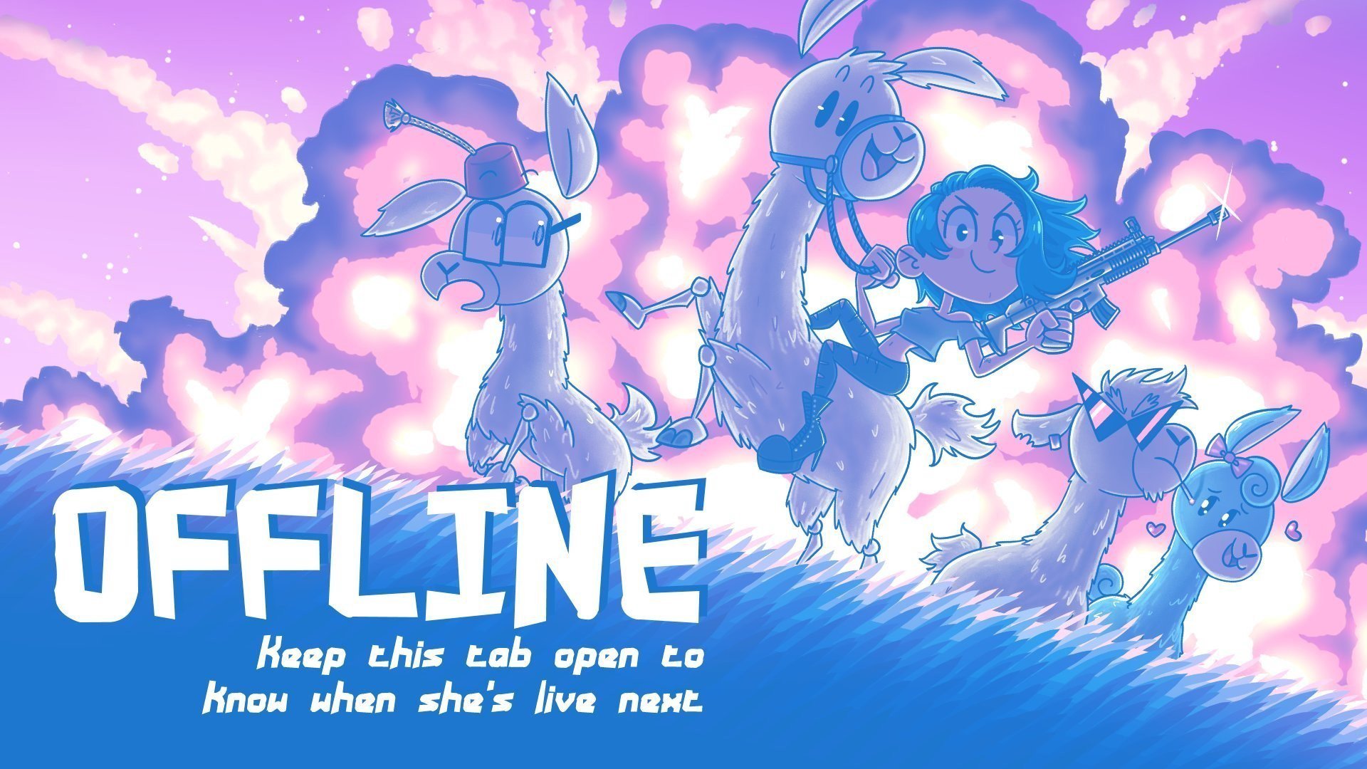 curvyllama Offline Background