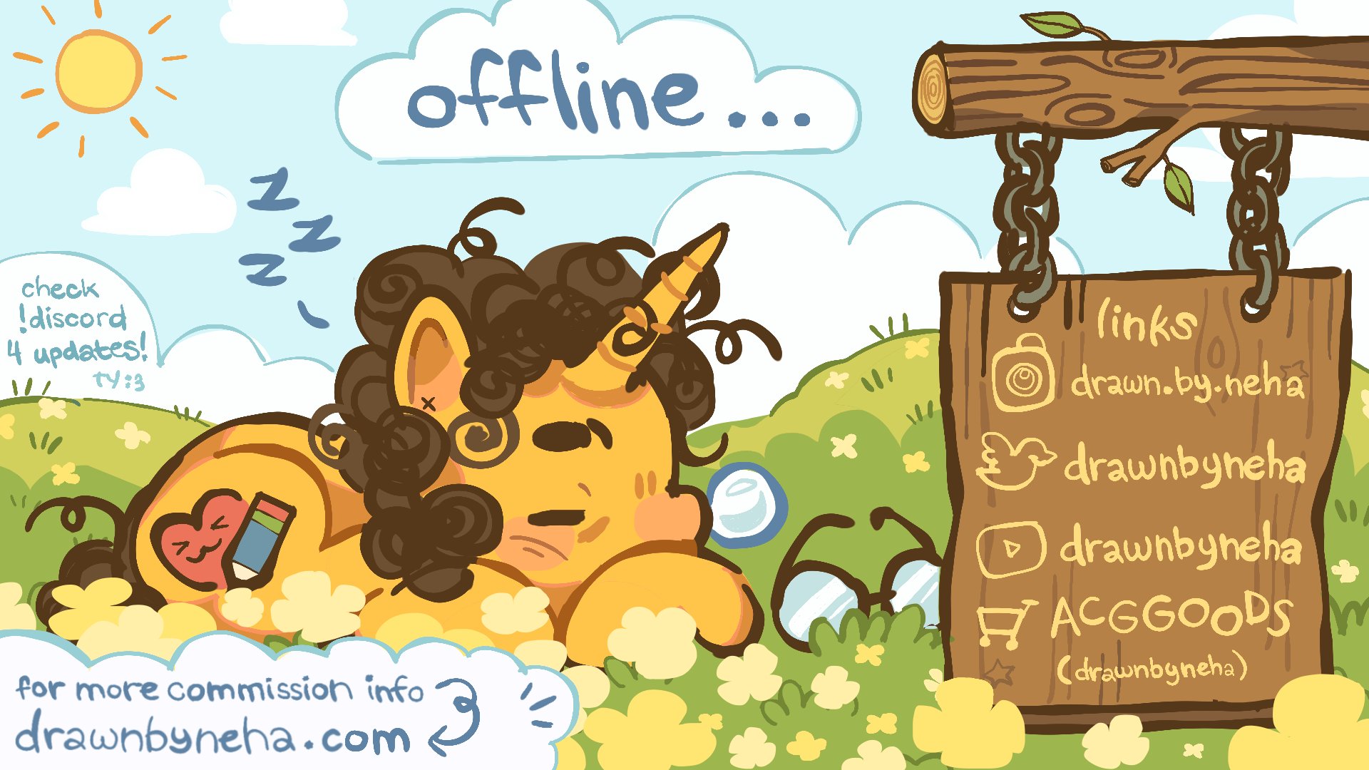drawnbyneha Offline Background