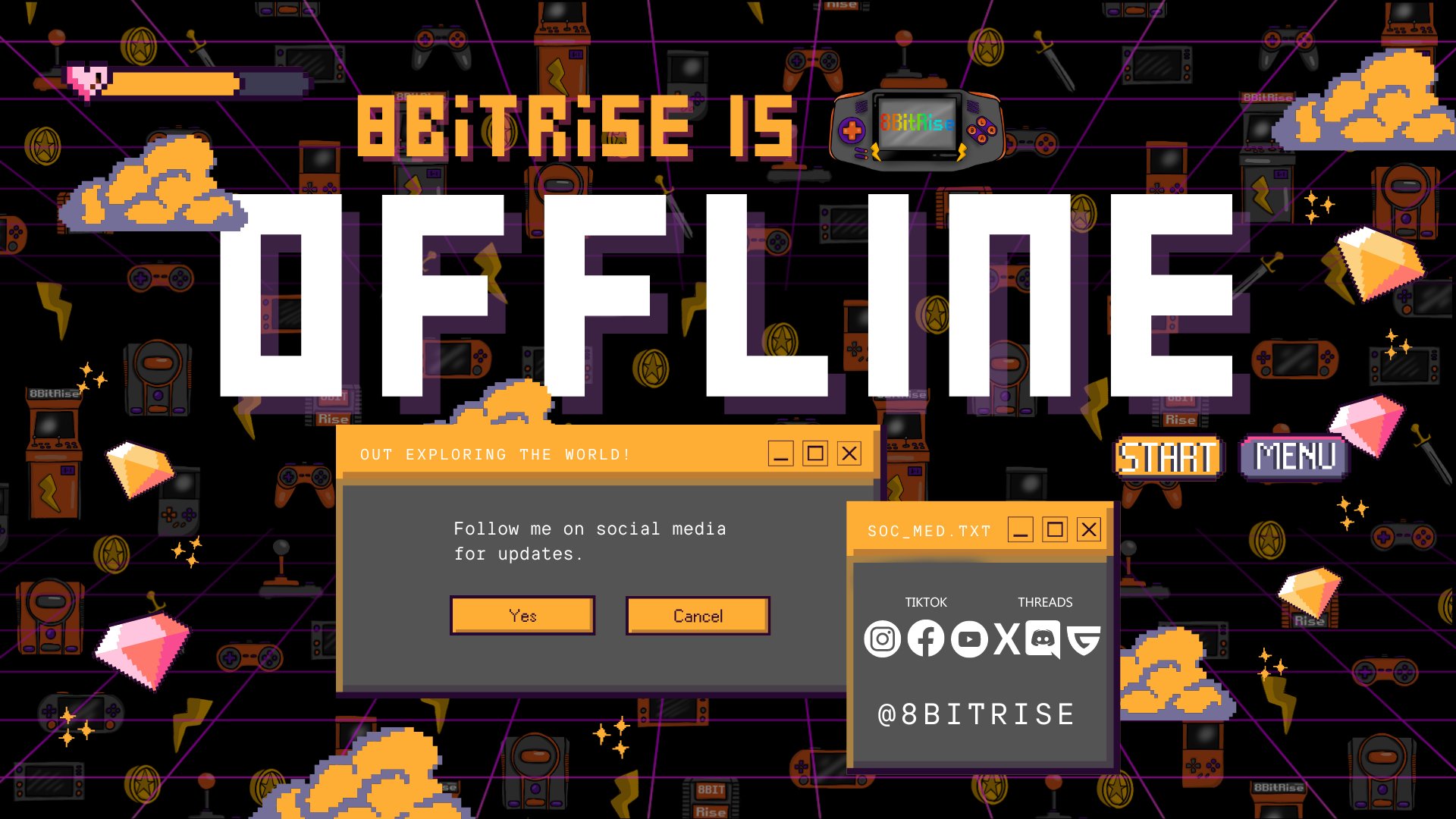 8BitRise Offline Background