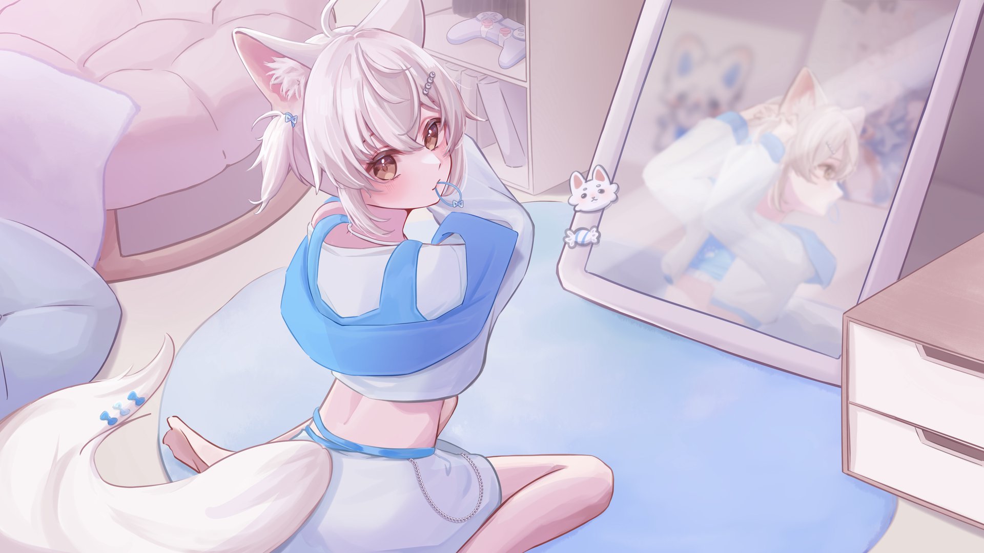 雪狼阿茶 Offline Background